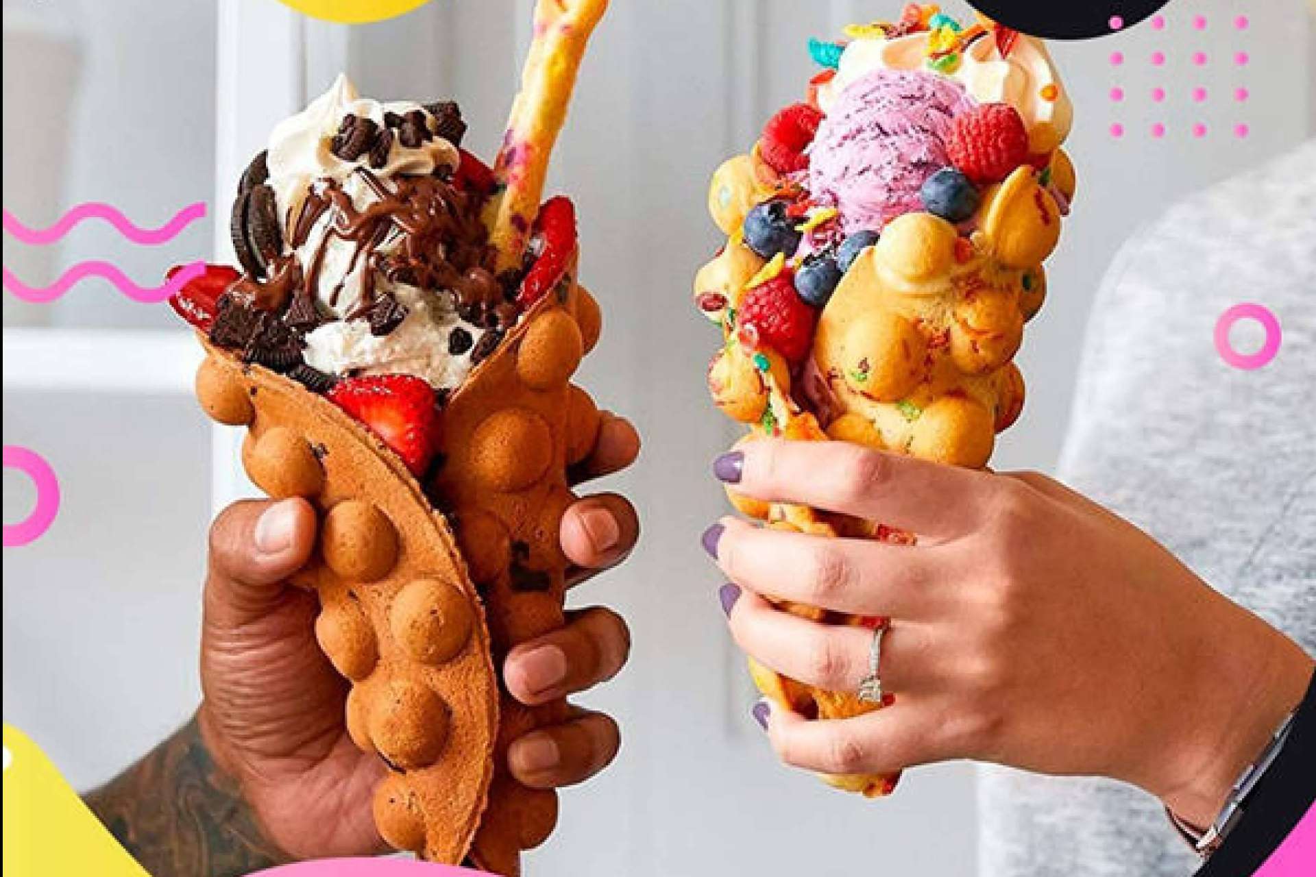 Creatividad y sabor se combinan en los Waffle Bubble e Ice Rolls de Llooly, disponibles en Valencia