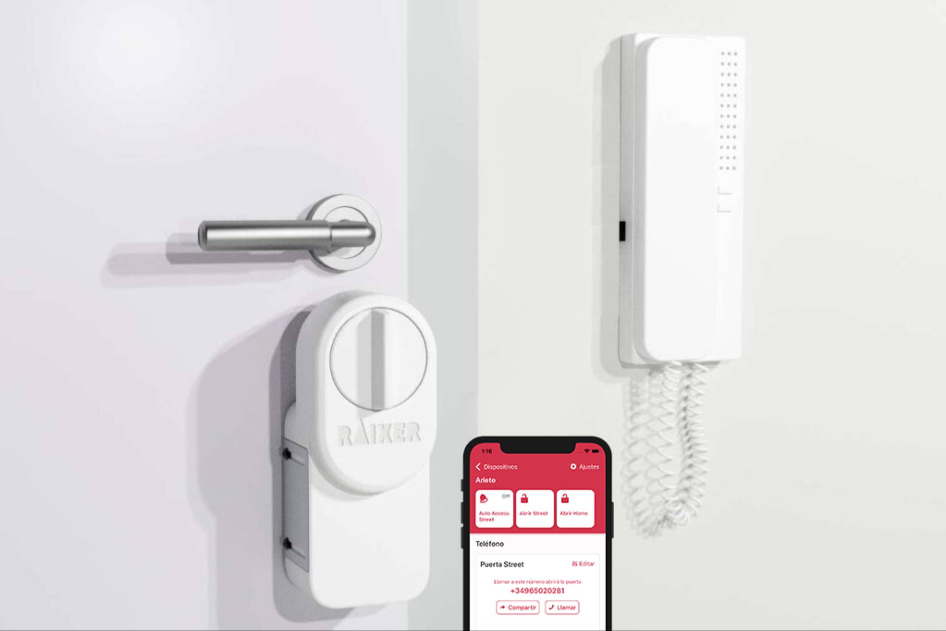 La tecnología de Raixer permite controlar puertas sin llaves ni instalación externa